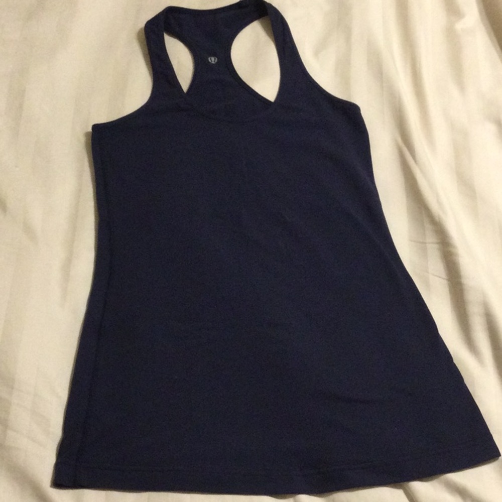 Navy lululemon athletica tank top